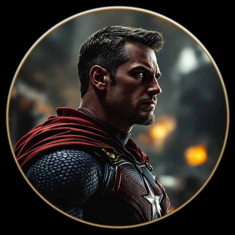 Invincible avatar portrait with resilient personality