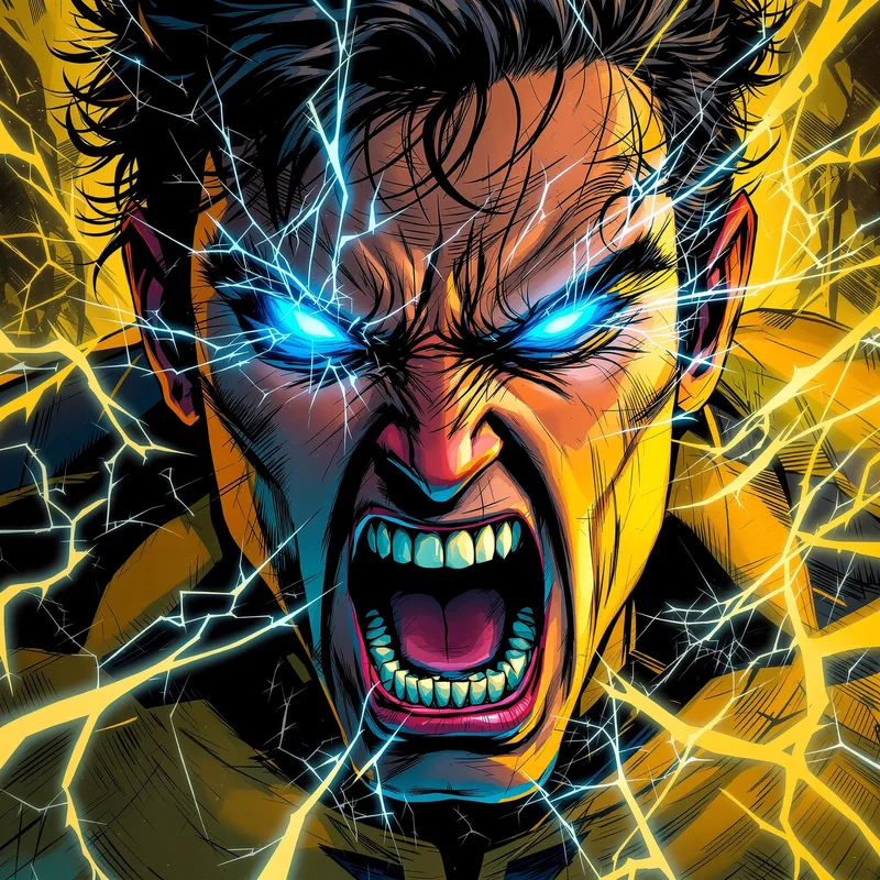 Young rage Invincible PFP with unstable energy