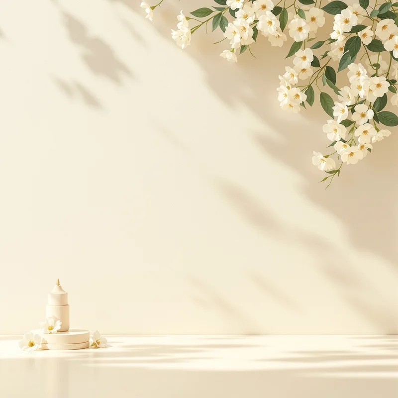 Fresh ivory invitation background