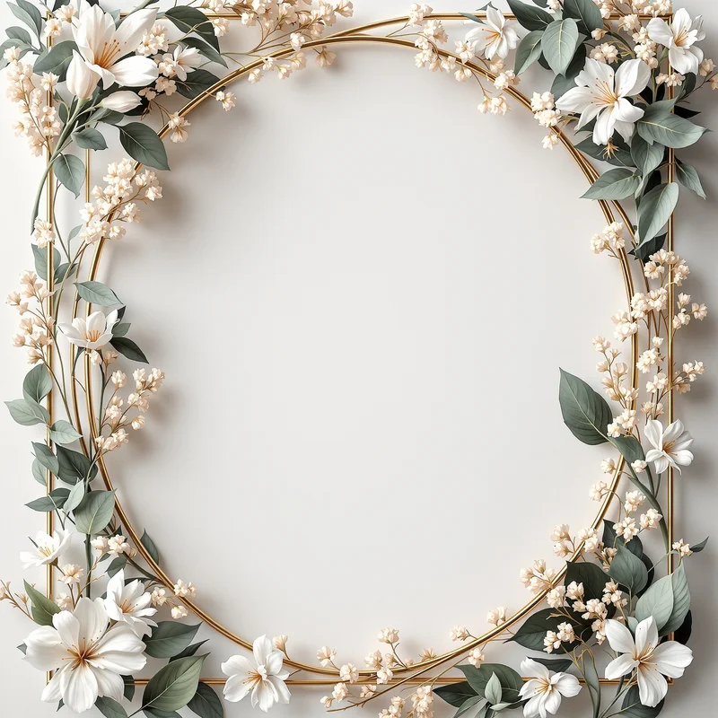 Luxury botanical arch invitation background