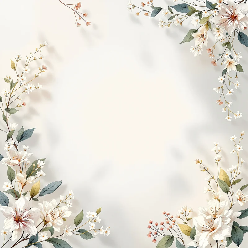 Luxury botanical corner invitation background