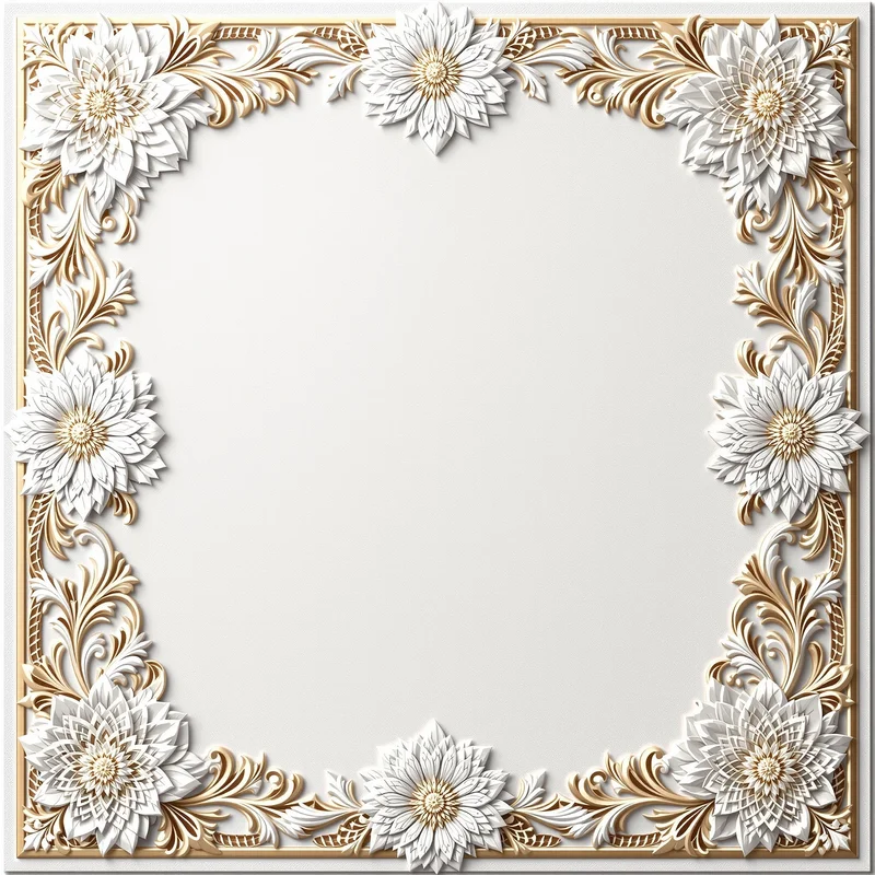 Luxury embossed floral invitation background