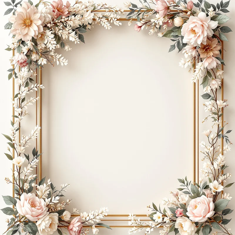 Luxury botanical arch invitation background