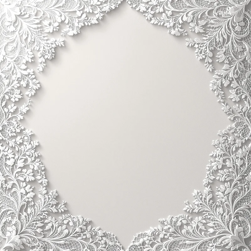Luxury botanical lace invitation background