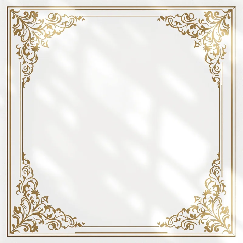 Luxury fine corner frame invitation background