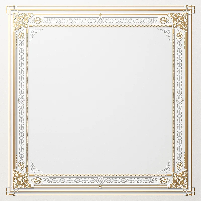 Luxury heritage border invitation background