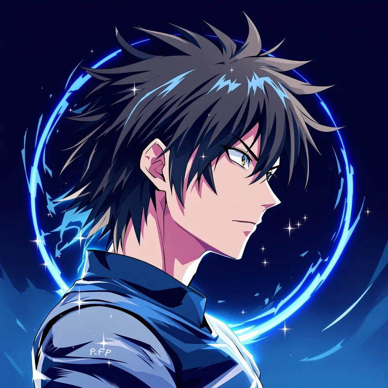 Isagi anime avatar portrait with balanced portrait framing for anime icon design