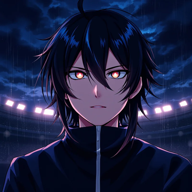 dynamic Isagi PFP artwork with glowing competitive aura for strong online profile art