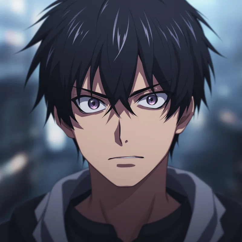 Yoichi Isagi PFP with tense eyes and pre-action awareness