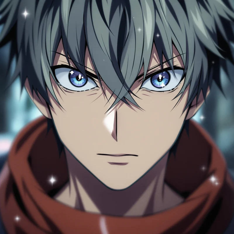 Yoichi Isagi PFP with wide awareness gaze and clear eye focus