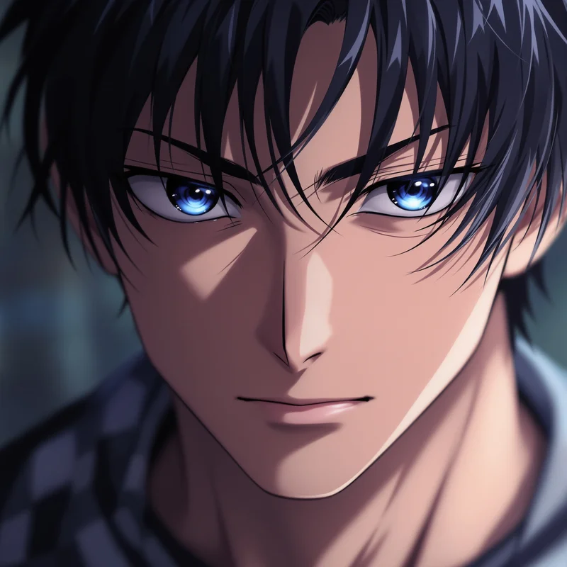 Yoichi Isagi PFP with final ego expression and sharp anime gaze