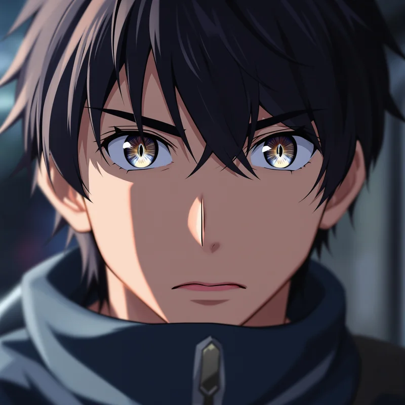 Yoichi Isagi PFP with observant match-reading eyes and focused expression