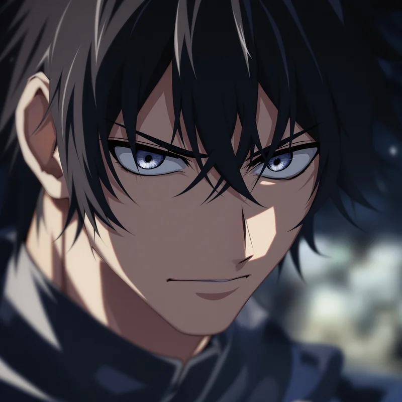 Yoichi Isagi PFP with quiet killer instinct and sharp focused eyes