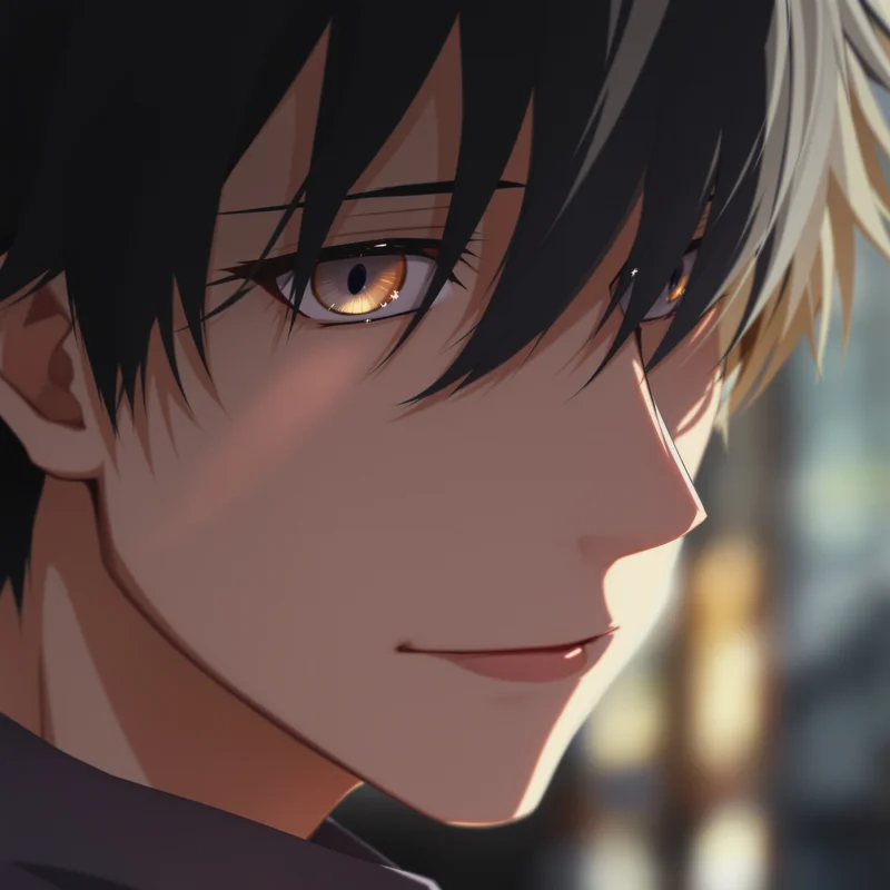 Yoichi Isagi PFP with balanced light and shadow across the face