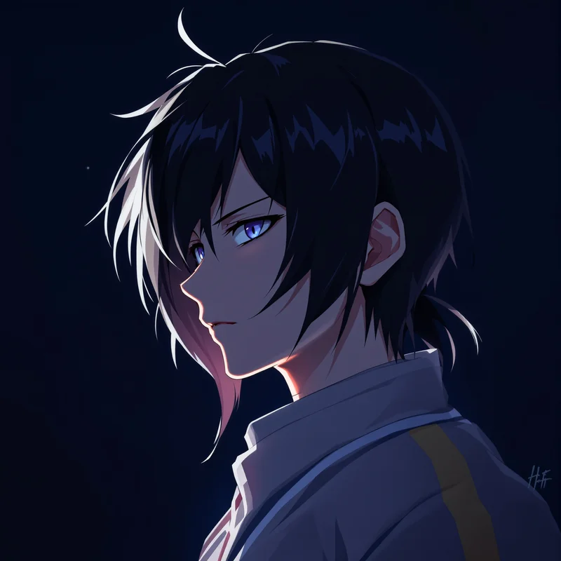 anime Isagi PFP avatar portrait with clean square composition for avatar display