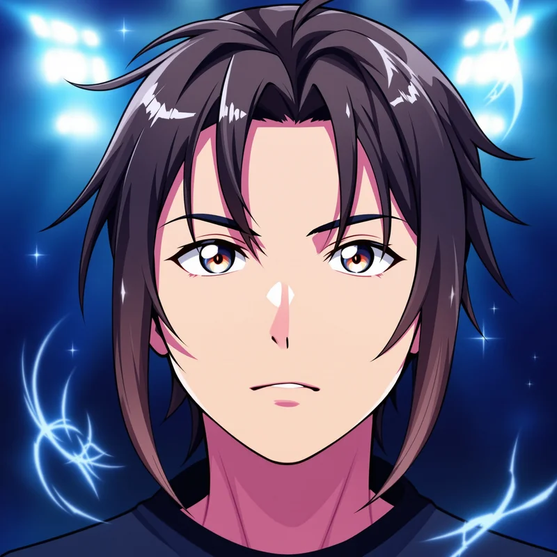 Isagi anime profile avatar with blue energy lighting for strong online profile art