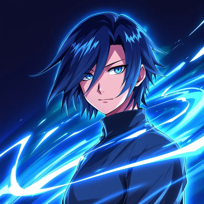 striker Isagi profile icon with dynamic anime mood for digital profile identity