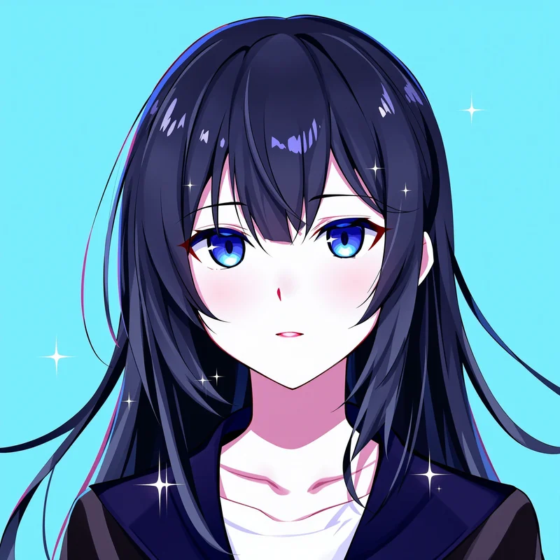 Isagi anime character portrait with blue energy lighting for sports anime PFP styling