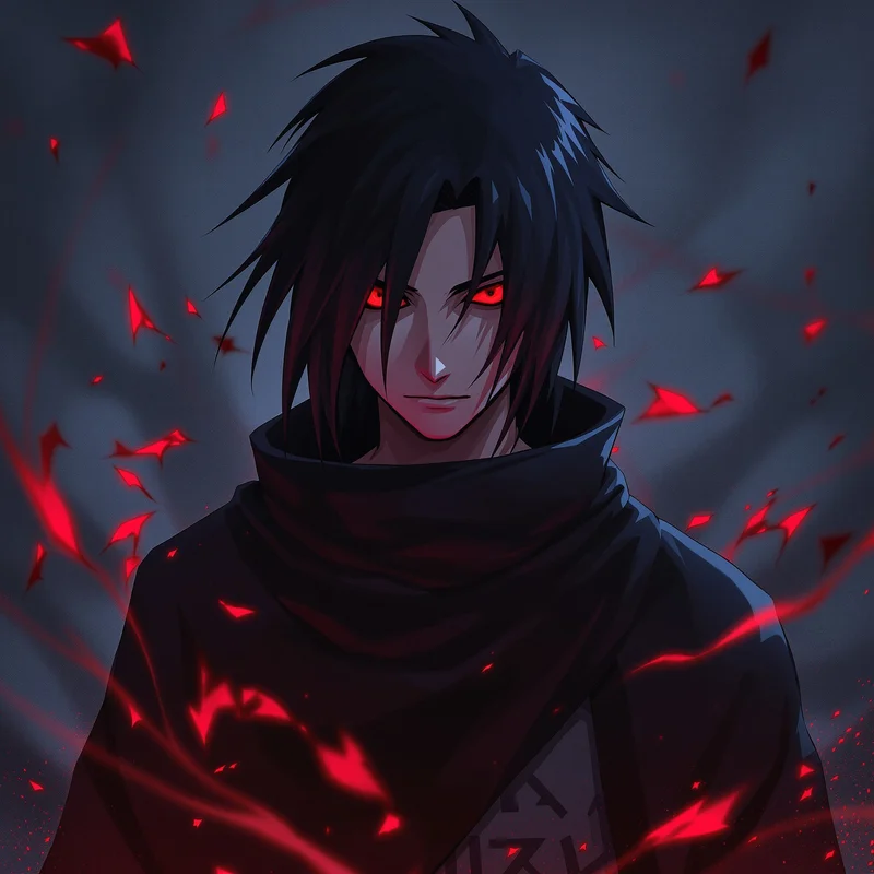 Crow Whisper Itachi PFP clean background anime avatar