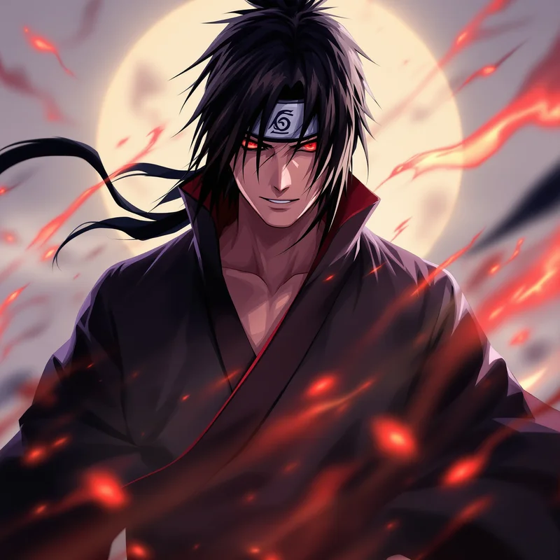 Mangekyo Crow Itachi PFP high contrast anime PFP avatar