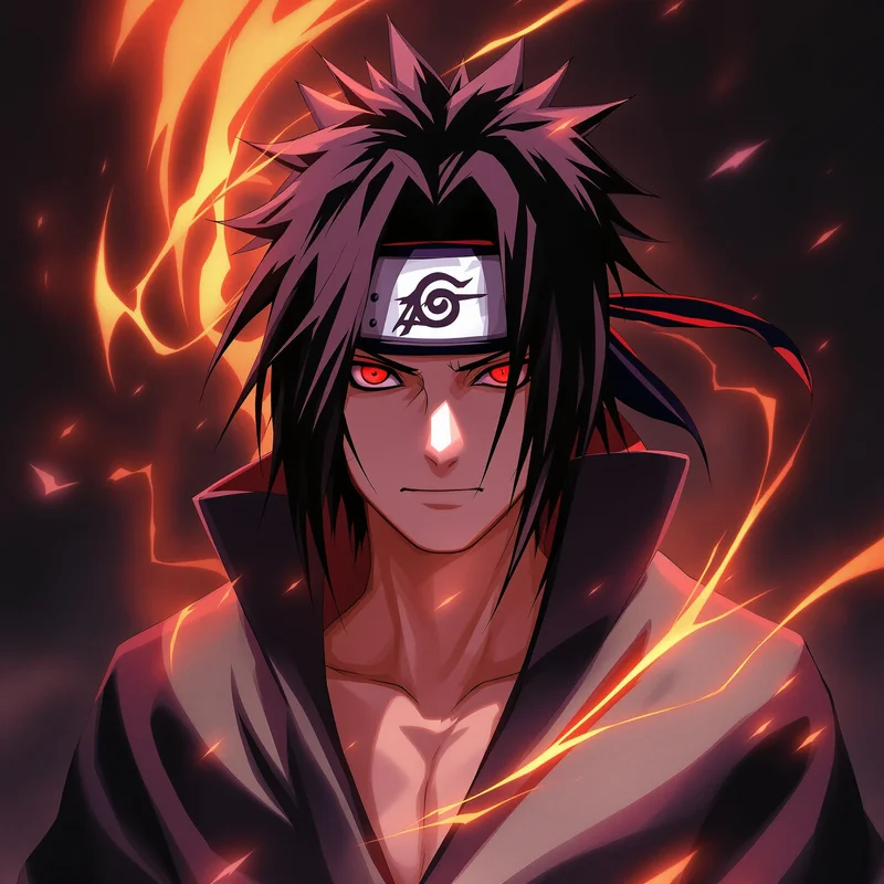 Obsidian Calm Itachi PFP high contrast anime PFP avatar