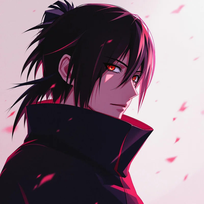 Uchiha Eclipse Itachi PFP high contrast anime PFP avatar