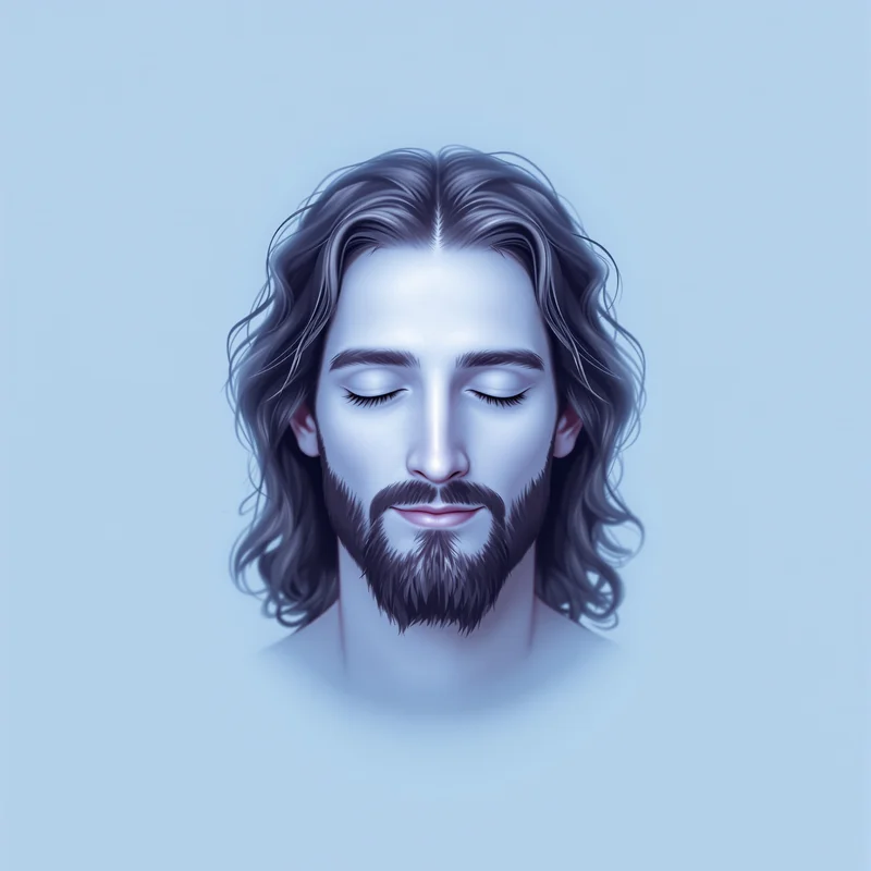Jesus PFP portrait with soft glow lighting for messaging profile icon