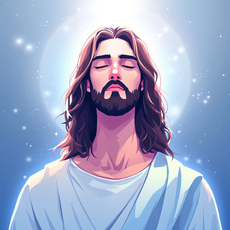 spiritual profile picture with soft shadows for calm profile icon