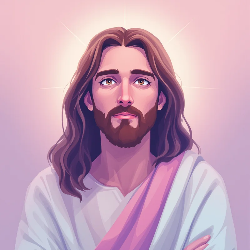 Jesus avatar image with gentle halo effect for avatar display
