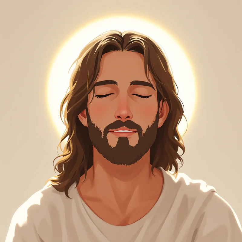 Jesus PFP portrait with warm tones for calm profile icon