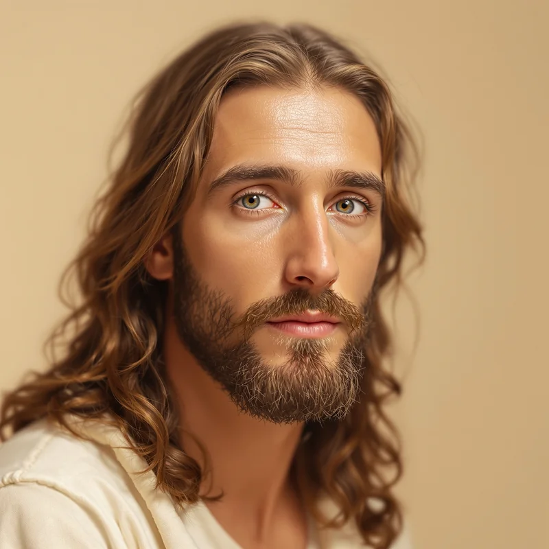Jesus avatar image with light gradient background for profile picture use