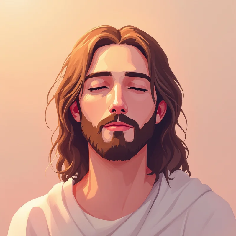 holy portrait PFP with calm atmosphere for digital identity