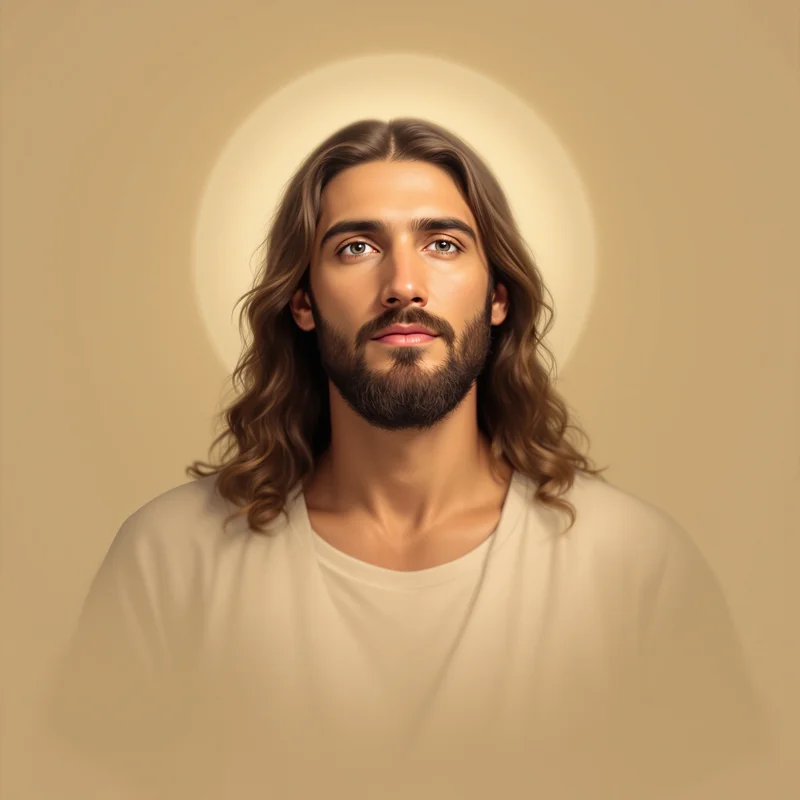 Jesus avatar image with soft glow lighting for profile picture use