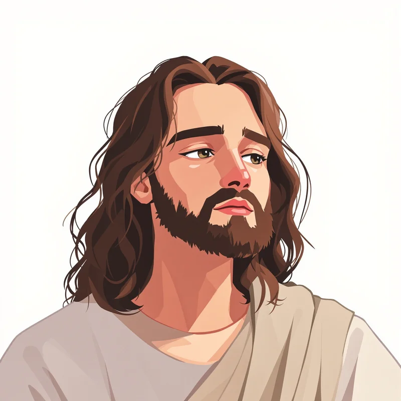 Jesus digital avatar with peaceful light for Jesus PFP design
