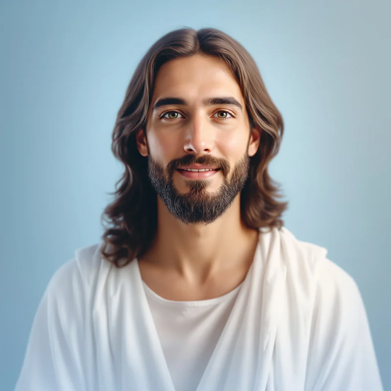 peaceful portrait image with light gradient background for calm profile icon