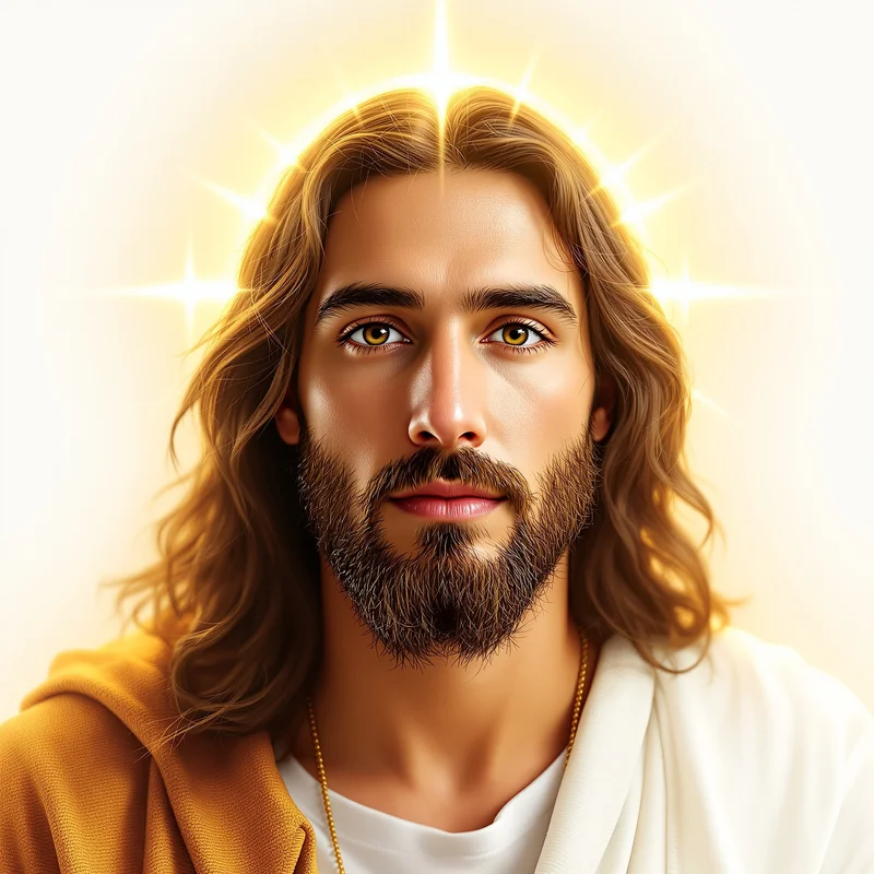 spiritual profile picture with light gradient background for Jesus PFP design