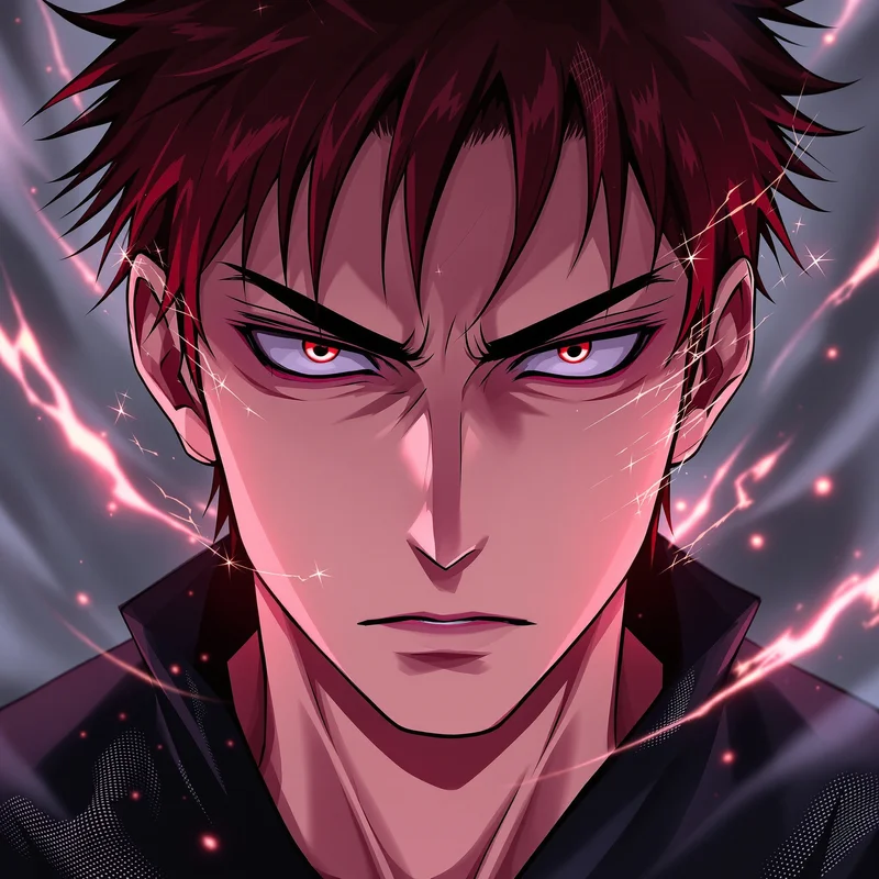 dramatic JJK PFP artwork with glowing curse effects for anime account visuals