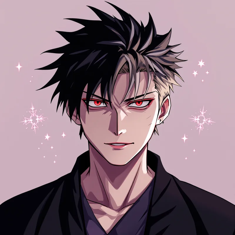 JJK anime character portrait with dark anime lighting for anime icon design