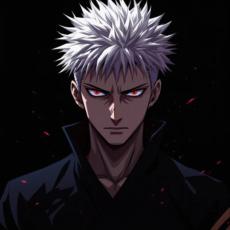 dark JJK anime profile icon with balanced portrait framing for digital profile identity