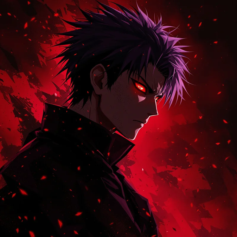 anime JJK PFP avatar portrait with cursed energy aura for anime account visuals