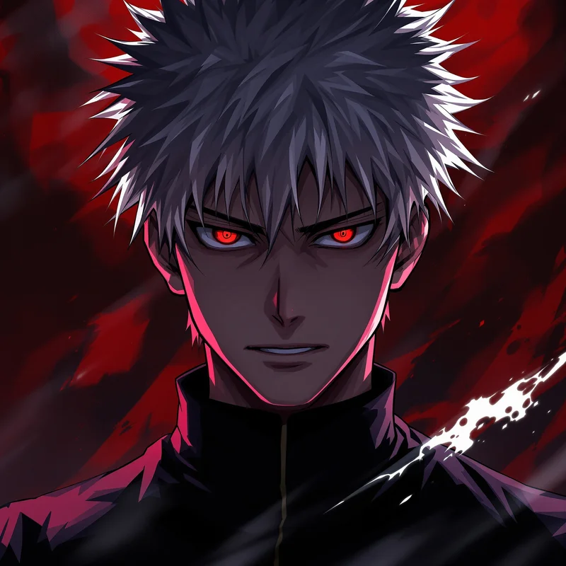 dramatic JJK PFP artwork with strong shadow lighting for strong online profile art