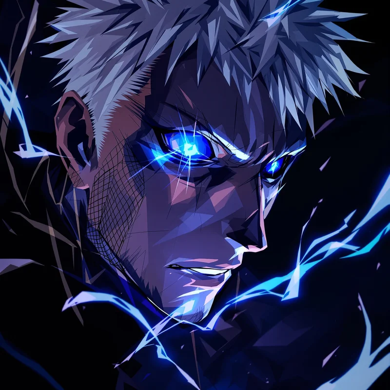 Jujutsu Kaisen profile picture with strong shadow lighting for portrait display