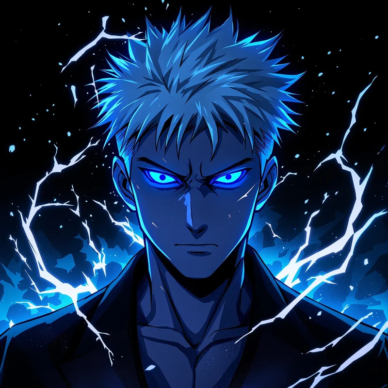 dramatic JJK PFP artwork with dramatic expression for avatar display