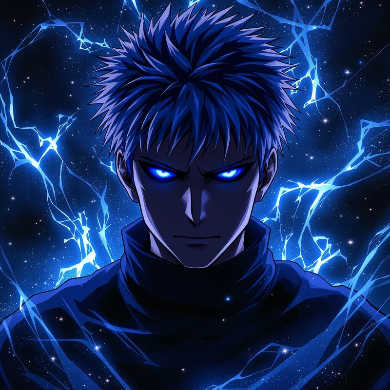 centered JJK PFP portrait with clean square composition for dark anime PFP styling