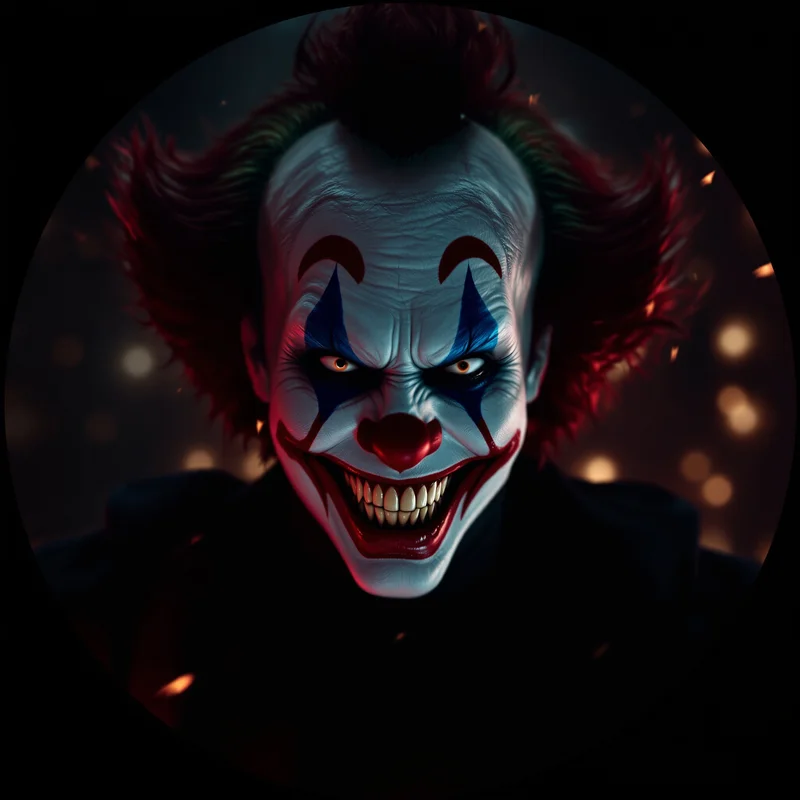 Joker avatar profile image with intense expression