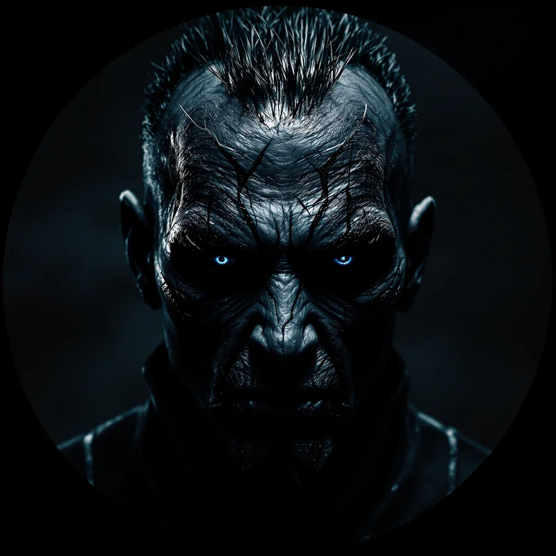 Joker avatar profile image with intense expression