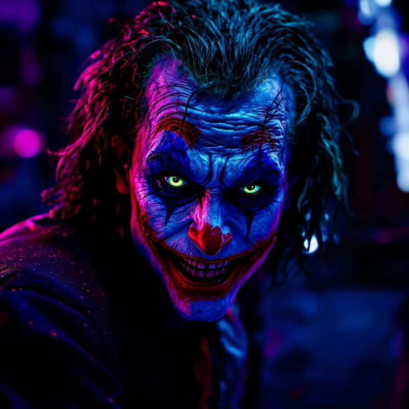 Joker avatar profile image with intense expression