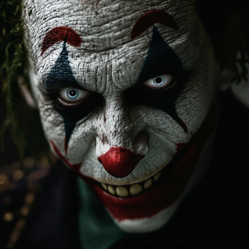 Joker PFP with empty smile and dead eye expression