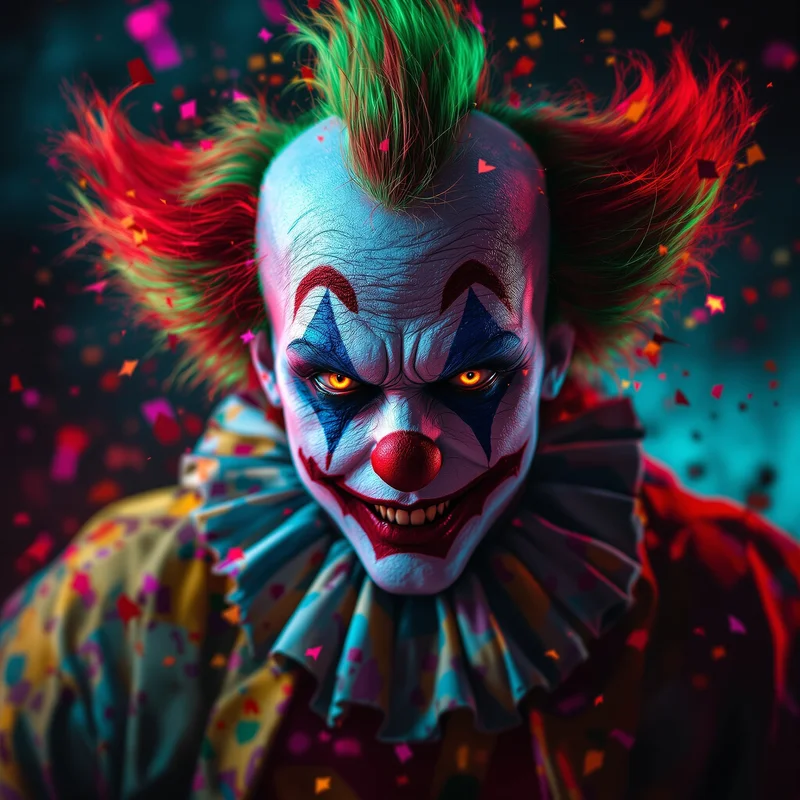 Joker avatar profile image with intense expression