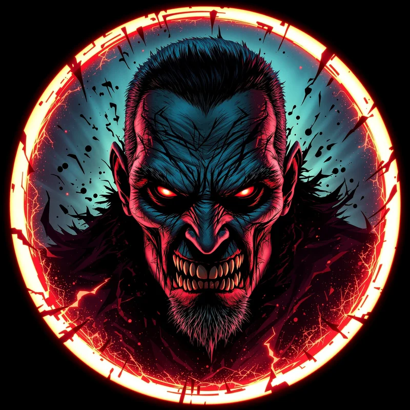 Joker avatar profile image with intense expression